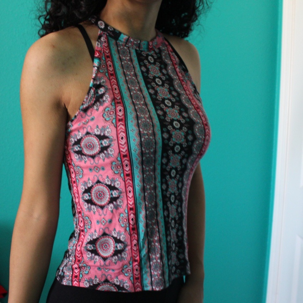 Mudd Mandala halter tank top
